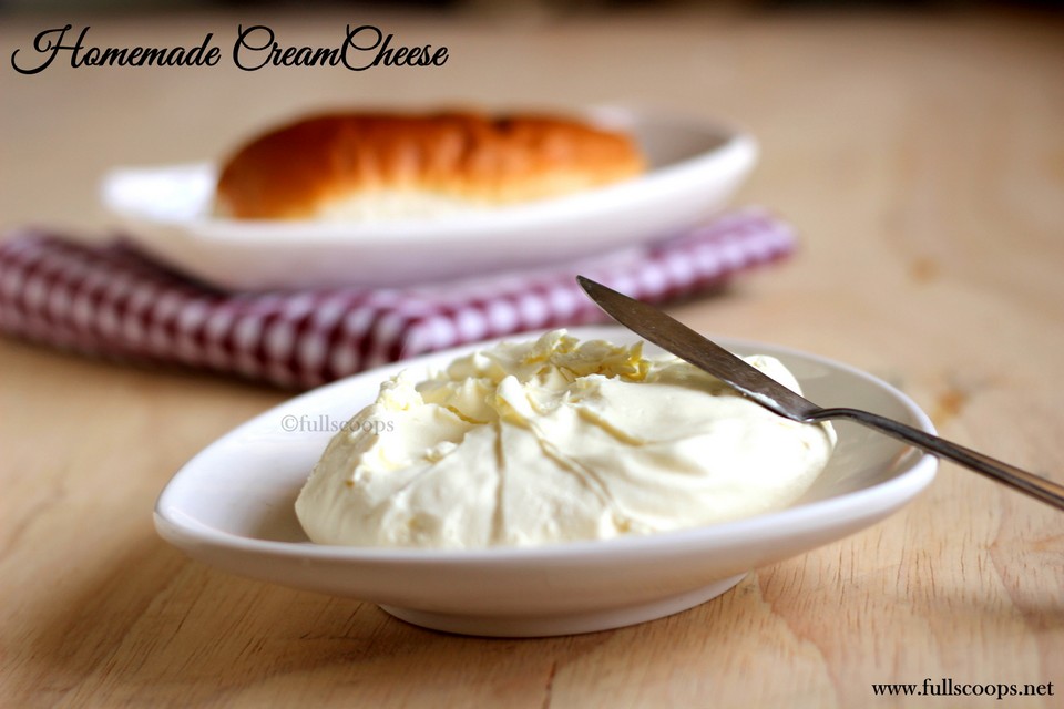Homemade Cream Cheese Recipe Full Scoops A food blog with easy