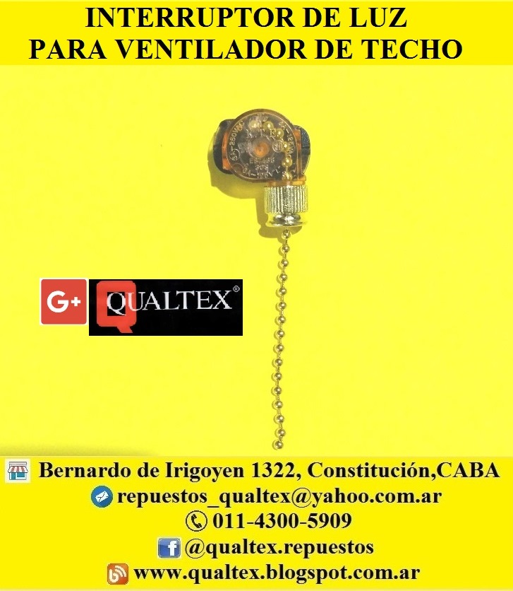 Qualtex ® Arg Repuestos para Electrodomésticos: INTERRUPTOR PARA