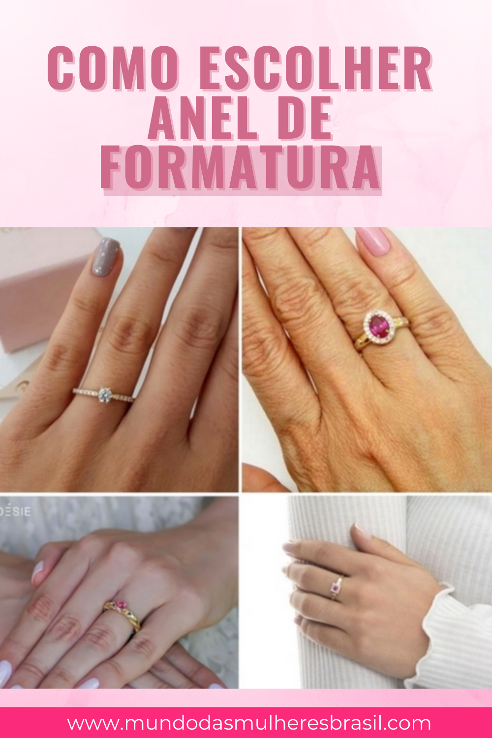 Dicas para escolher o anel de