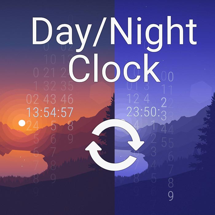 Day/Night Cycle Slide Clock Wallpaper Engine