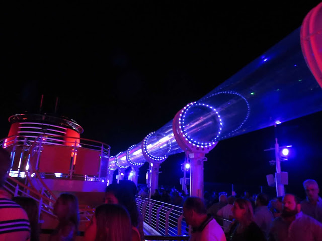 Disney Dream AquaDuck Water Slide At Night Disney Cruise Line Disney Dream AquaDuck Water Slide At Night Disney Cruise Line