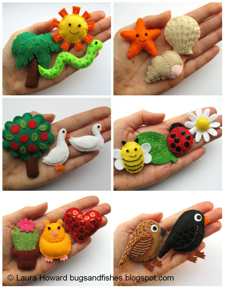 Bugs and Fishes by Lupin: Lots of Cute Free Felt Tutorials, to Accompany My  Second Book: Super-Cute Felt Animals!