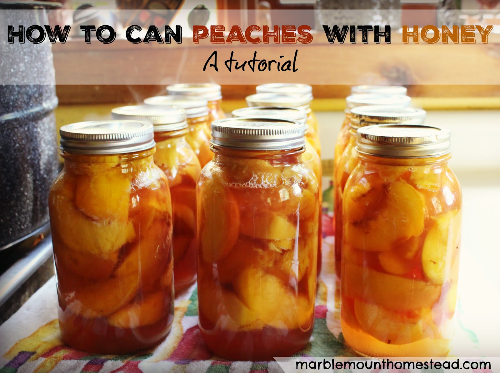 How to can peaches with honey