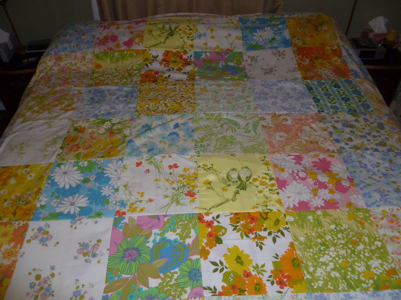 Brenda's Sewing and Crafting Adventures My new vintage sheet quilt