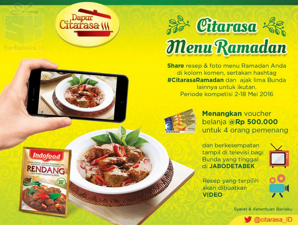 Kontes Citarasa Menu Ramadan Berhadiah Voucher Belanja 2 Juta Kontes Citarasa Menu Ramadan Berhadiah Voucher Belanja 2 Juta