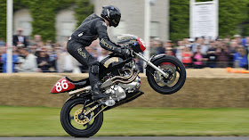 Irving Vincent Motorcycle Wheelie Goodwood