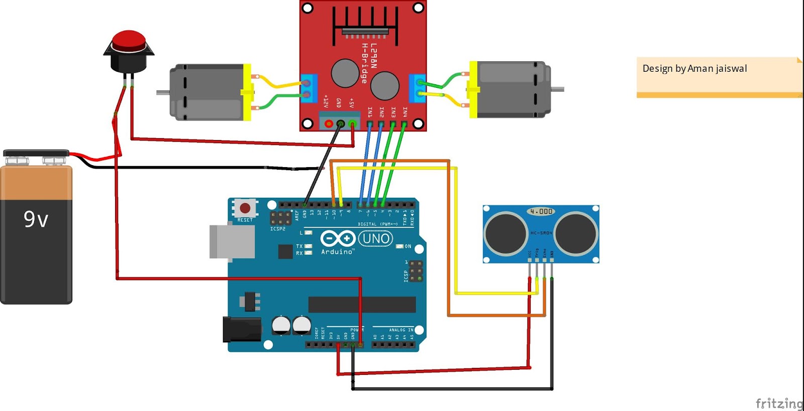 How to make obstacle avoiding robot using Arduino. ~ ElectroCoreDIY