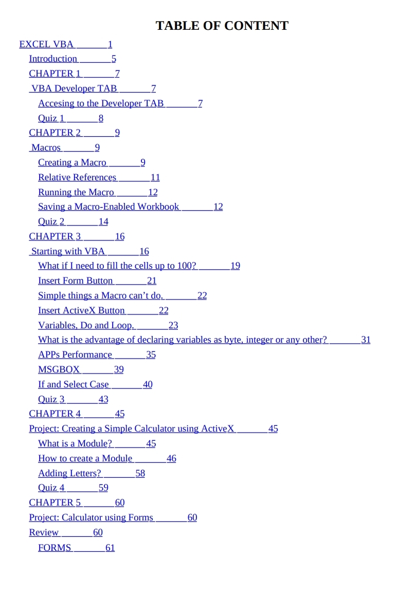 EXCEL VBA Step-by-Step Guide To Learning Excel Programming Language For ...
