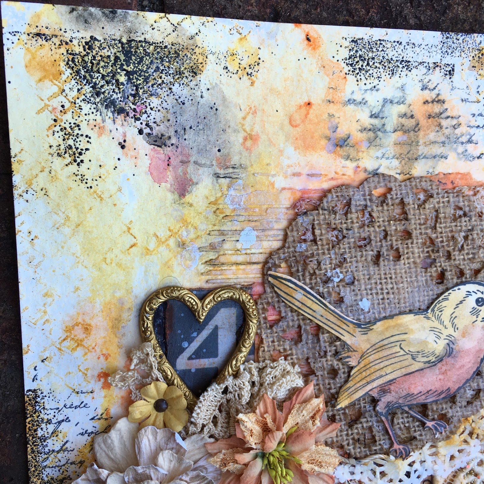 SewPaperPaint Watercolor and Embossing Journal Page