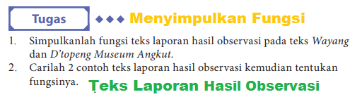 Menyimpulkan Fungsi Teks Laporan Hasil Observasi Wayang dan D’topeng