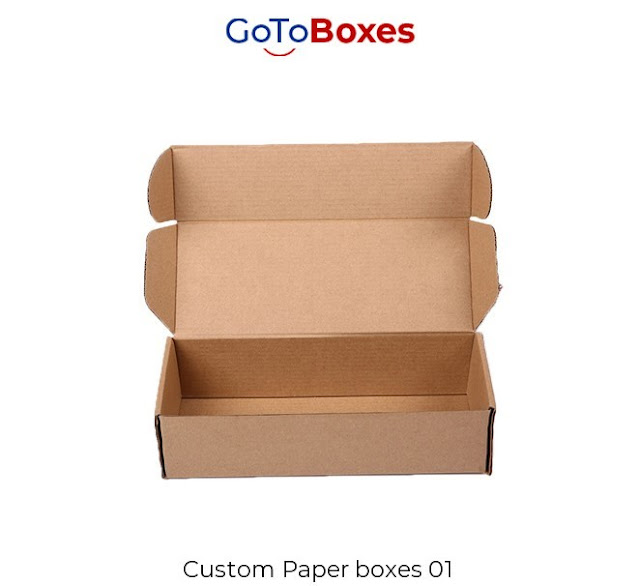 The curious and competent customized Paper Boxes are prepared eloquently at GoToBoxes with natural material. We offer free print support of modifiable boxes.