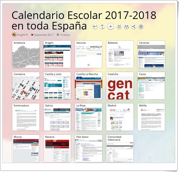 "Calendario Escolar 2017-2018 en toda España"