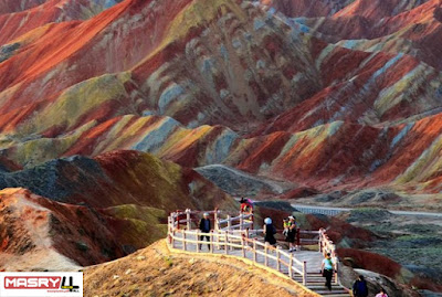 Zhangye Danxia Landform في قانسو ، الصين