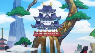 ワンピースアニメ | ワノ国 花の都 Flower Capital | オロチ城(Orochi Castle) |  ONE PIECE | Map of Wano Country | Hello Anime !