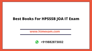 Best Books For HPSSSB JOA IT Exam Best Books For HPSSSB JOA IT Exam