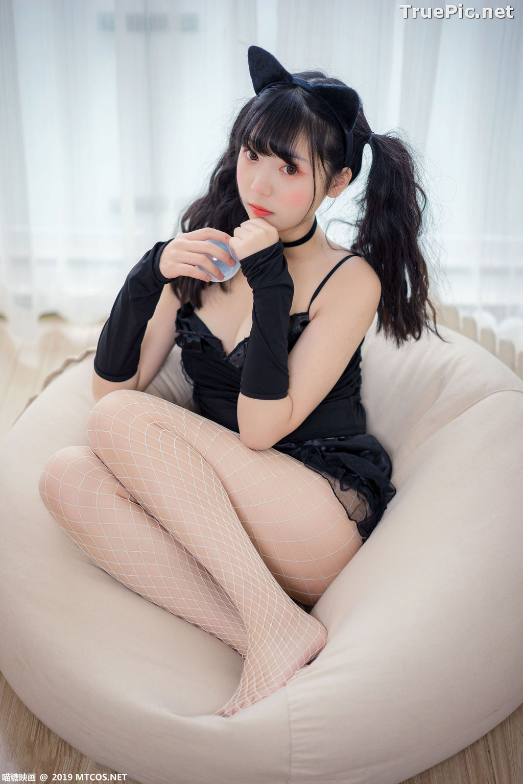 Image [MTCos] 喵糖映画 Vol.045 – Chinese Cute Model – Black Cat Girl - TruePic.net - Picture-10