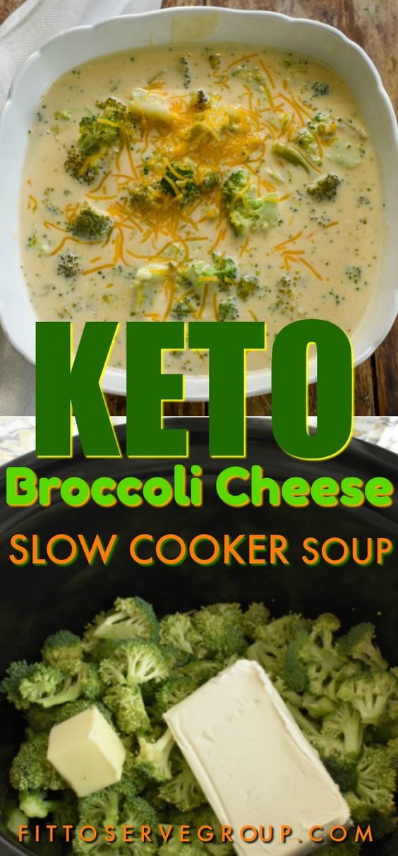 Easy Keto Broccoli Cheese Slow Cooker Soup! New Healthy Recipes