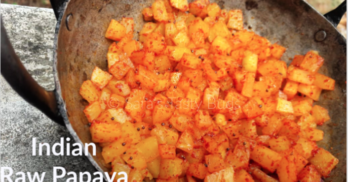 Indian Raw Papaya Pickle #Foodie Extravaganza {Party}