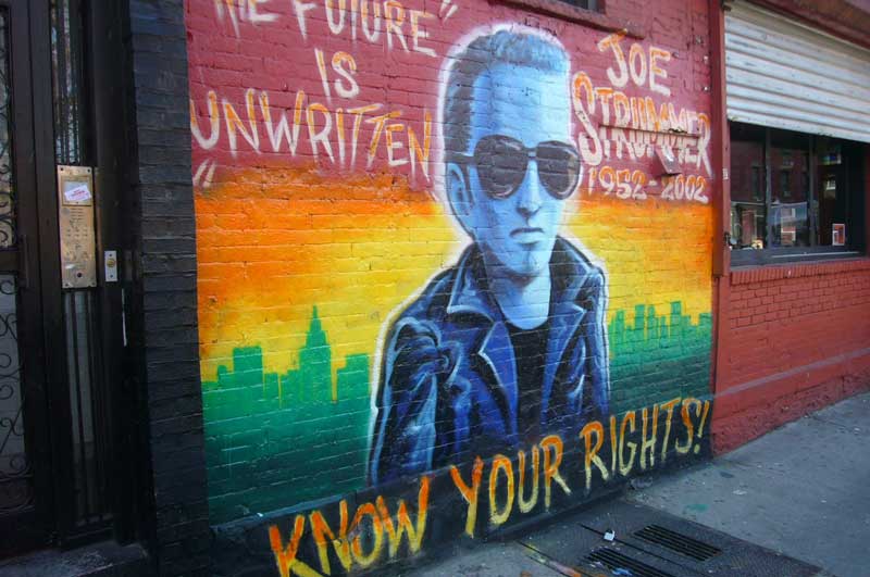 Nothing To Do With Arbroath Iconic Joe Strummer mural in New York has