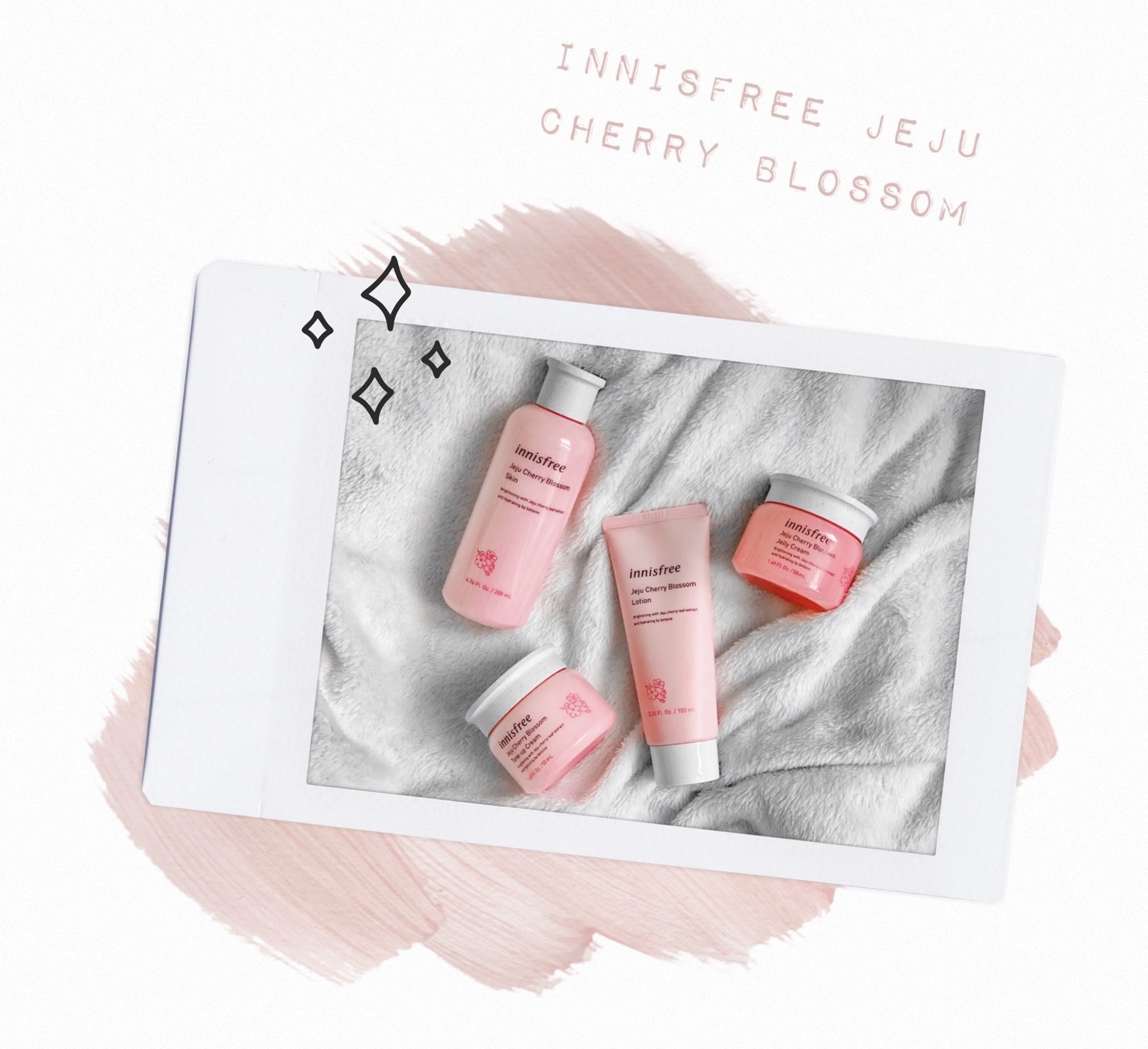 Innisfree Jeju Cherry Blossom Skincare Review Lotion, Jelly Cream