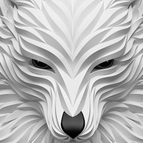 11-White-Wolf-Maxim-Shkret-Digital-Origami-Animal-Art-www-designstack-co