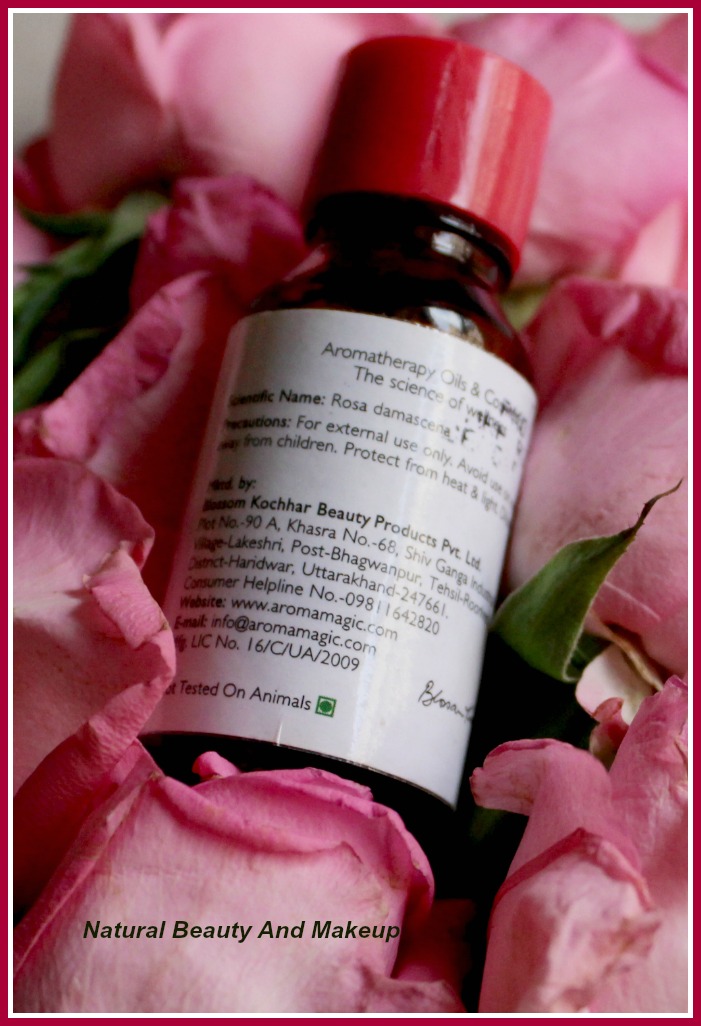 Natural Beauty And Makeup Blossom Kochhar Aroma Magic Rose Essential