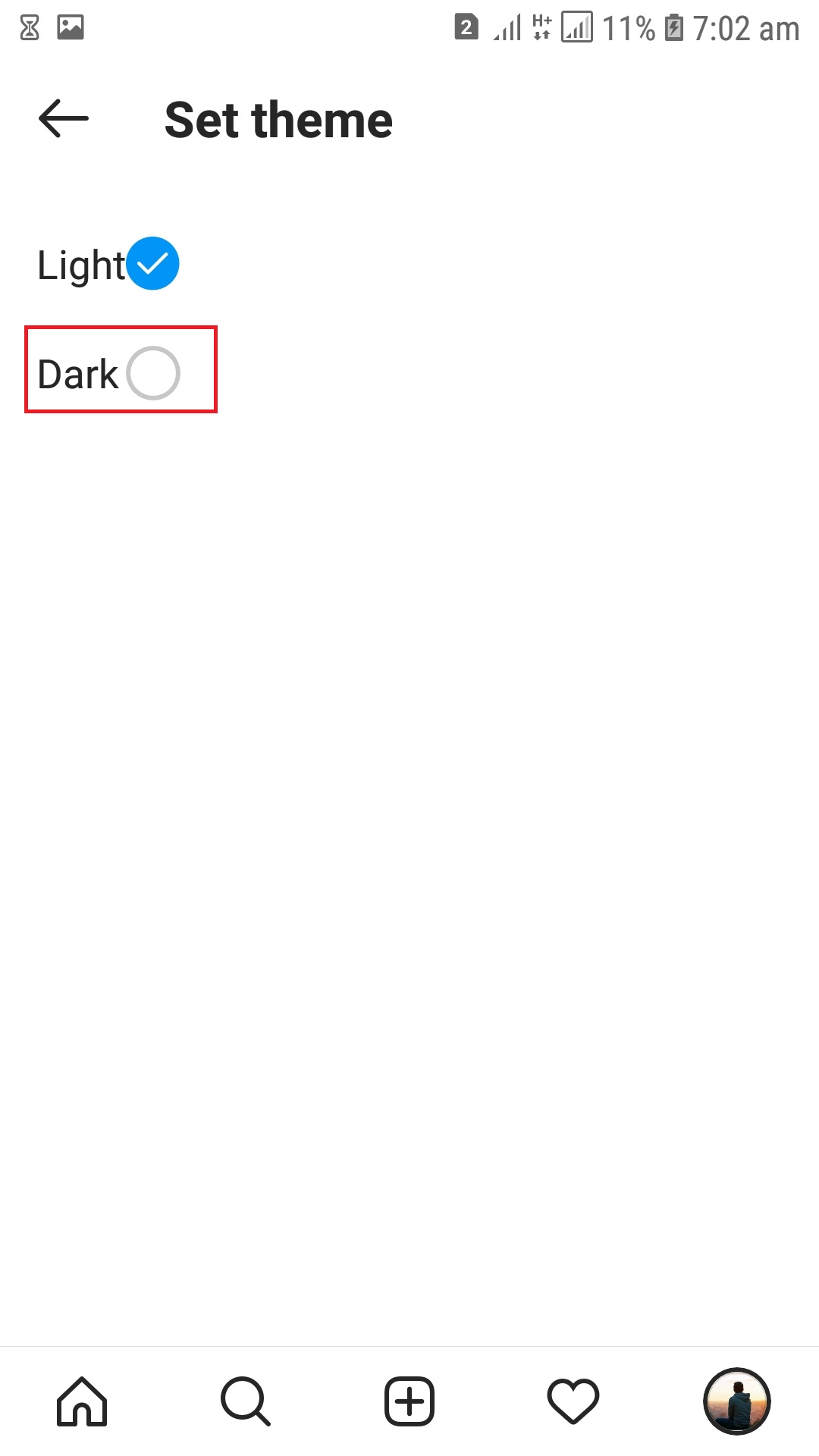 How to enable Dark Mode on Instagram?