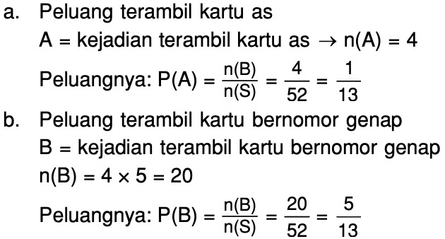 Contoh soal probabilitas kartu bridge