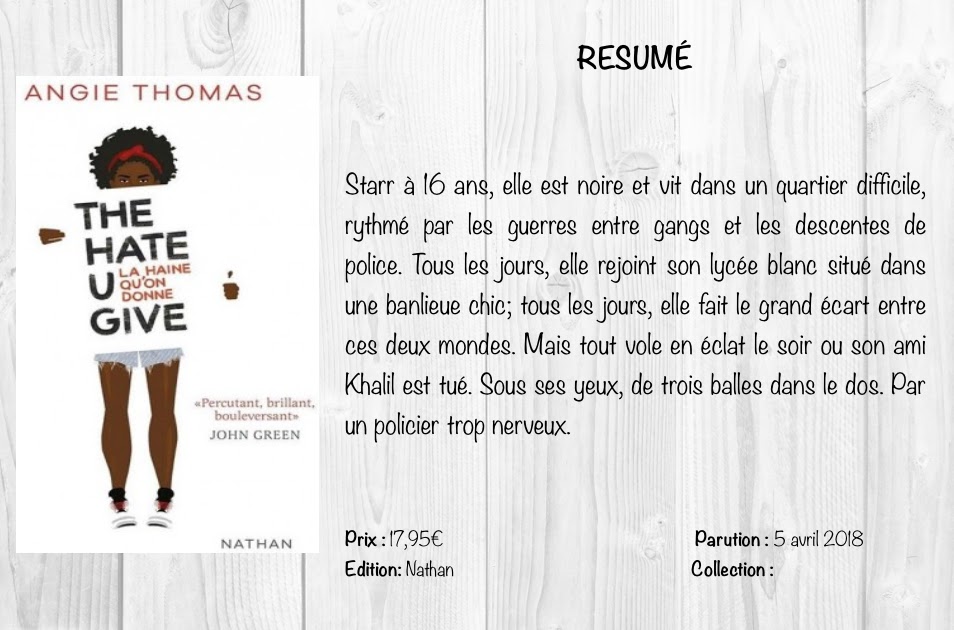 The Hate U Give D Angie Thomas