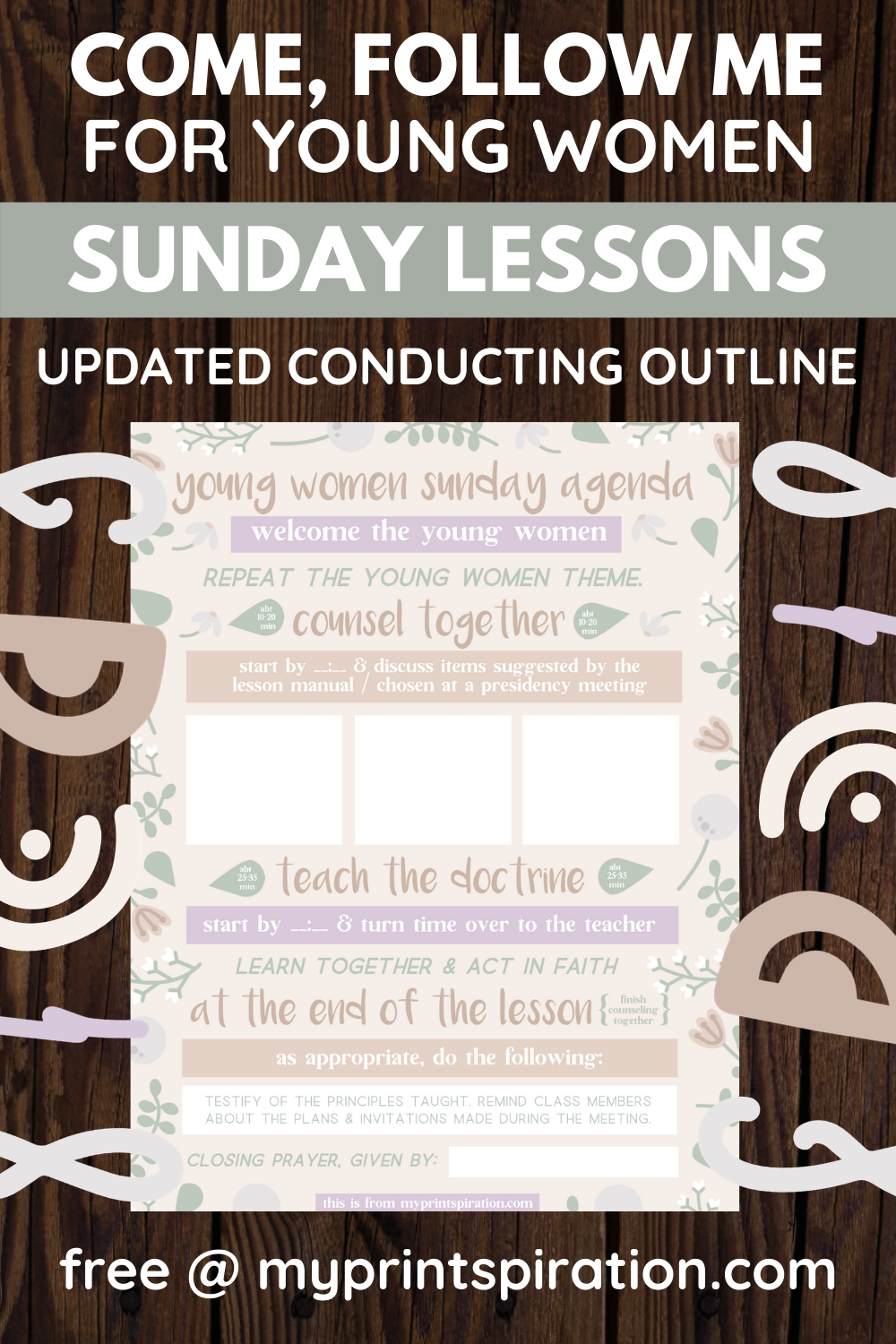 Printspiration: updated sunday meeting agendas
