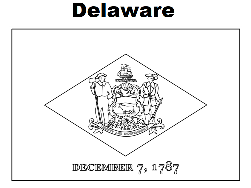 Blog de Linguagens: Flag of Delaware coloring page