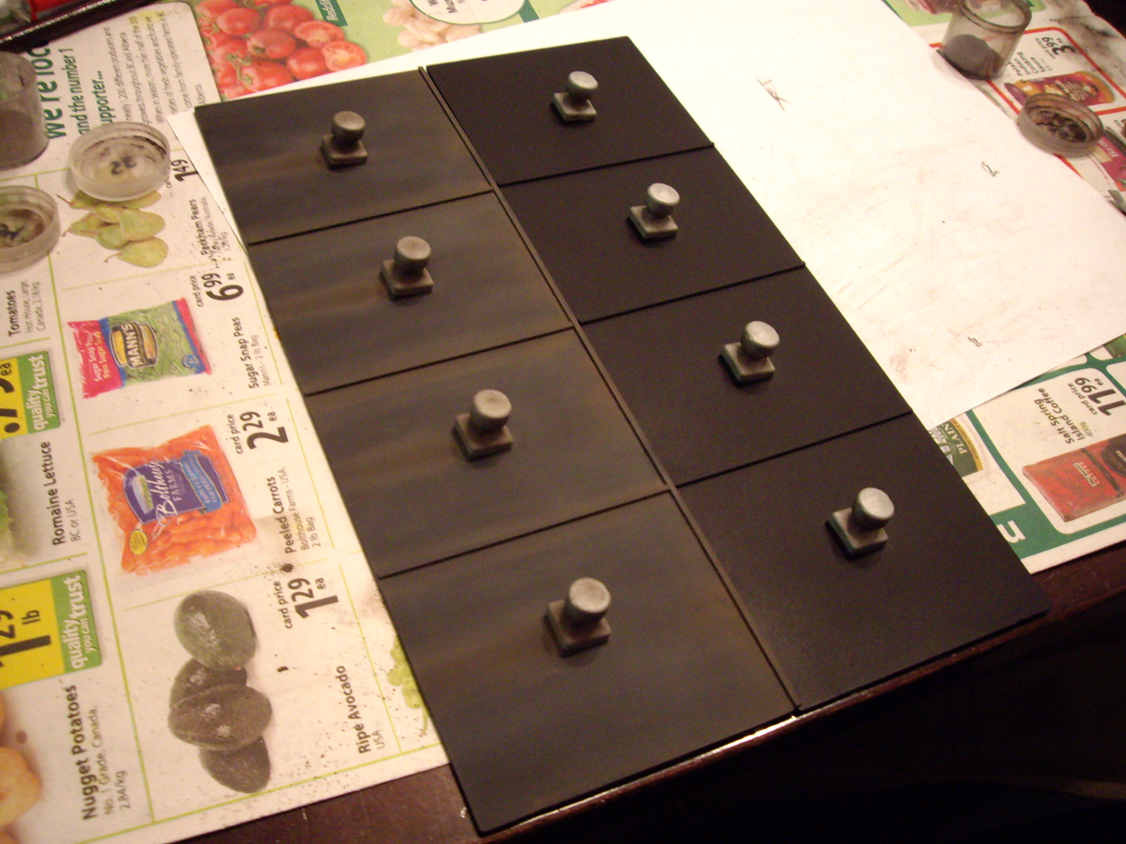 Painted a weathered roof panels for a Northern Light & Power kit