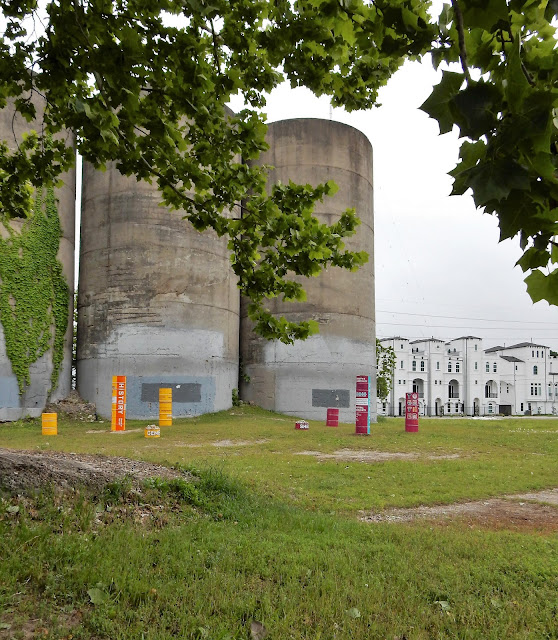 Old Silos with Perry Homes in background - East End on the Bayou 