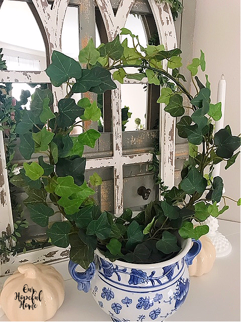 faux leaves ivy round wire topiary