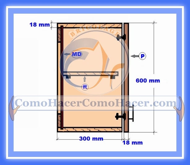 Plano mueble cocina alacena de melamina detalles del armado