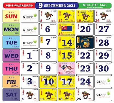 Kalendar Kuda Malaysia Tahun 2021 (Download)