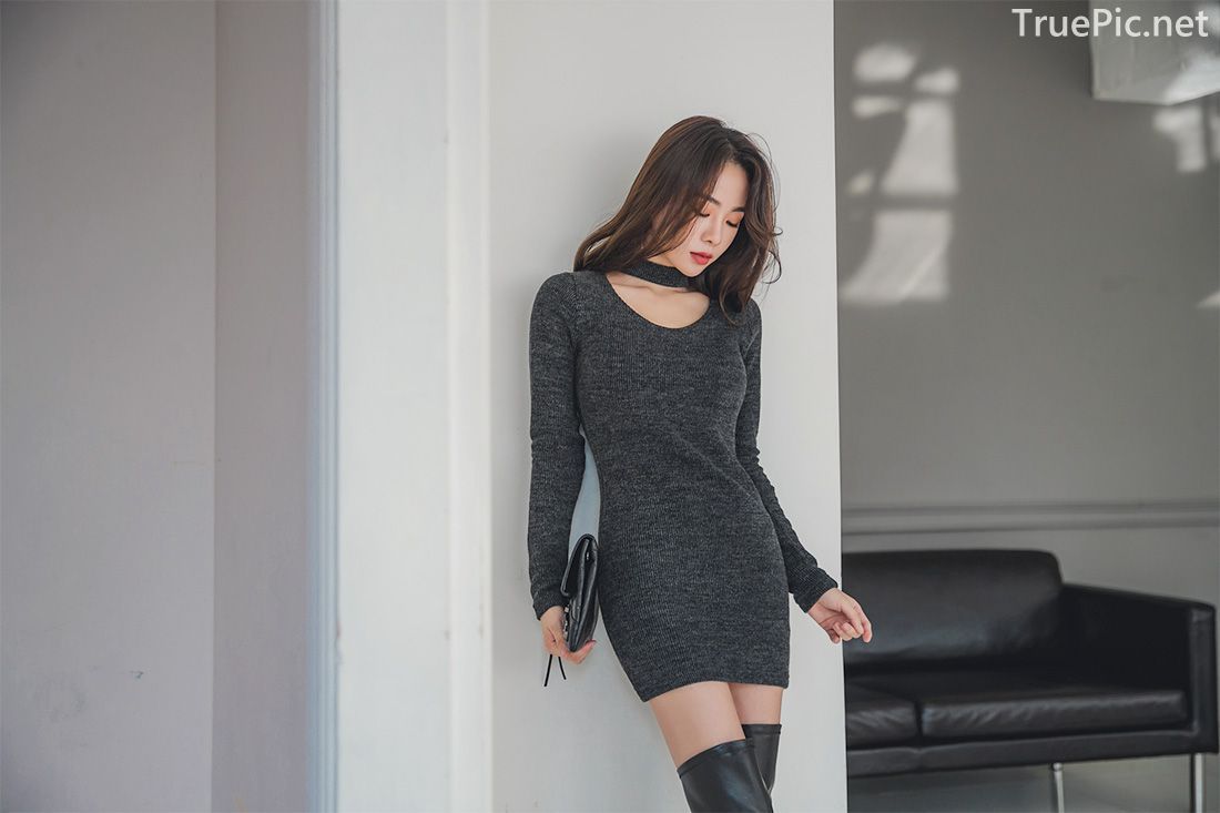 Korean fashion model - An Seo Rin - Woolen office dress collection