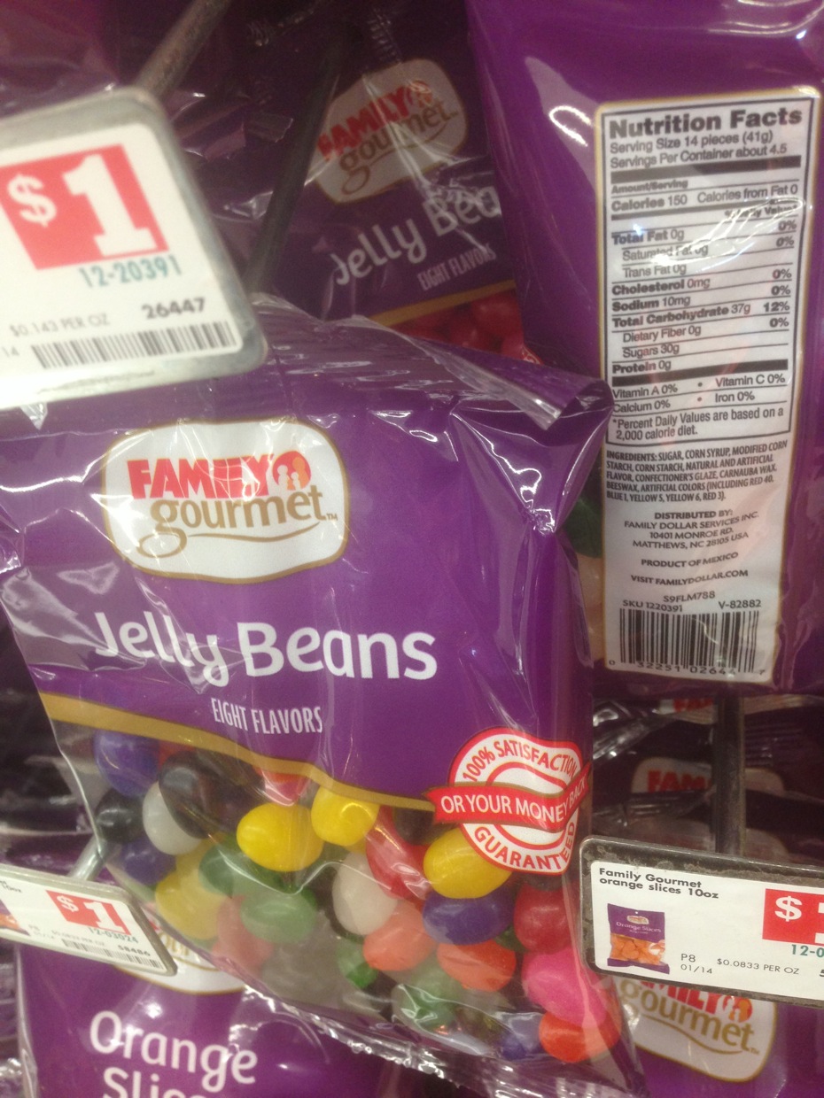 Healthy Grocery Jelly Beans, Family Gourmet Family Dollar