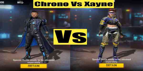 Xayne vs Chrono: Who is the better character in Garena Free Fire?