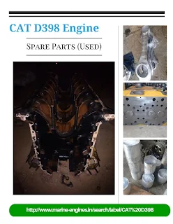 CAT D398, Crankshaft, Fuel Pump, Engine Block, Cylinder Head, Connecting rods, Pistons, Liner, 