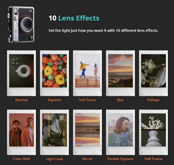 The 100 Combination of Effects for Fujifilm Instax Mini Evo