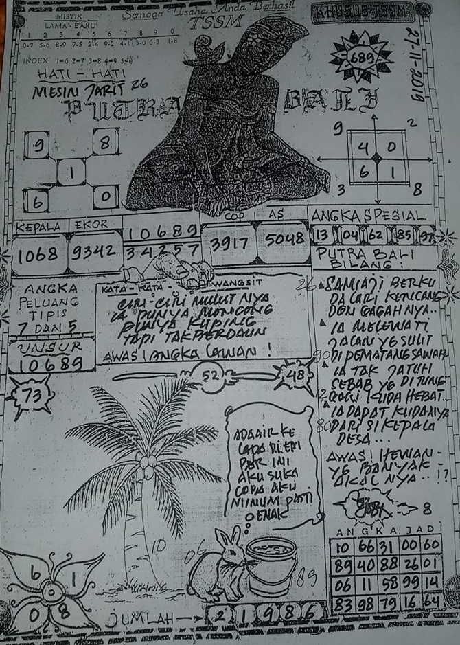 Syair Putra Bali 27 – 11 – 2019 – Syair Putra Bali