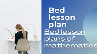 bed lesson plan for mathematics
