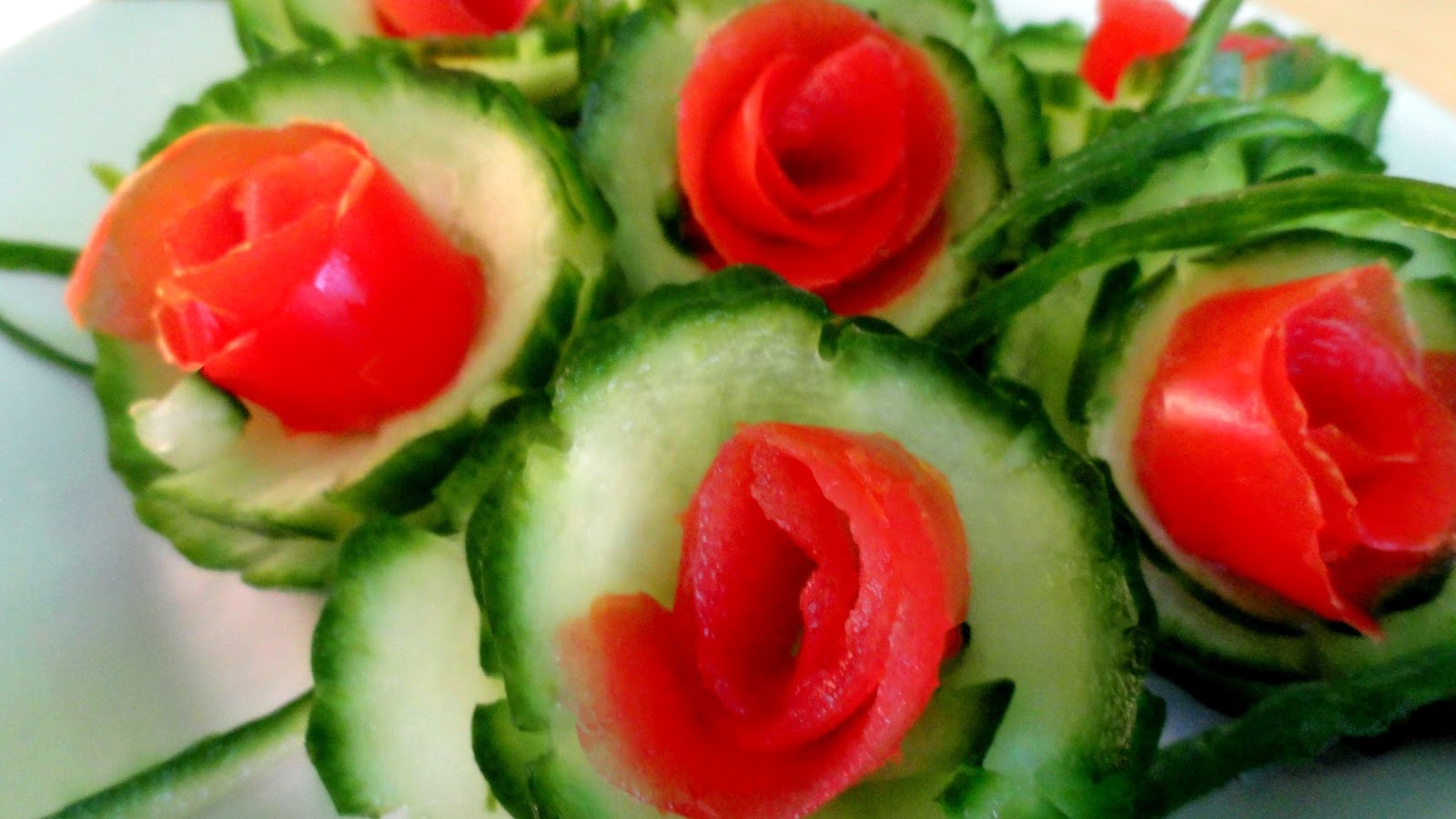Josephine's Recipes How To Make Cucumber Flowers Vegetable Rose