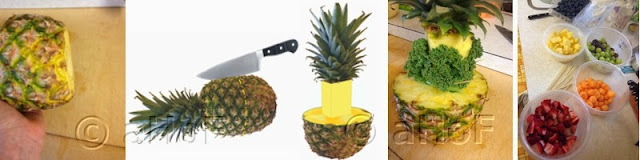 pineapple, centerpiece, preparation