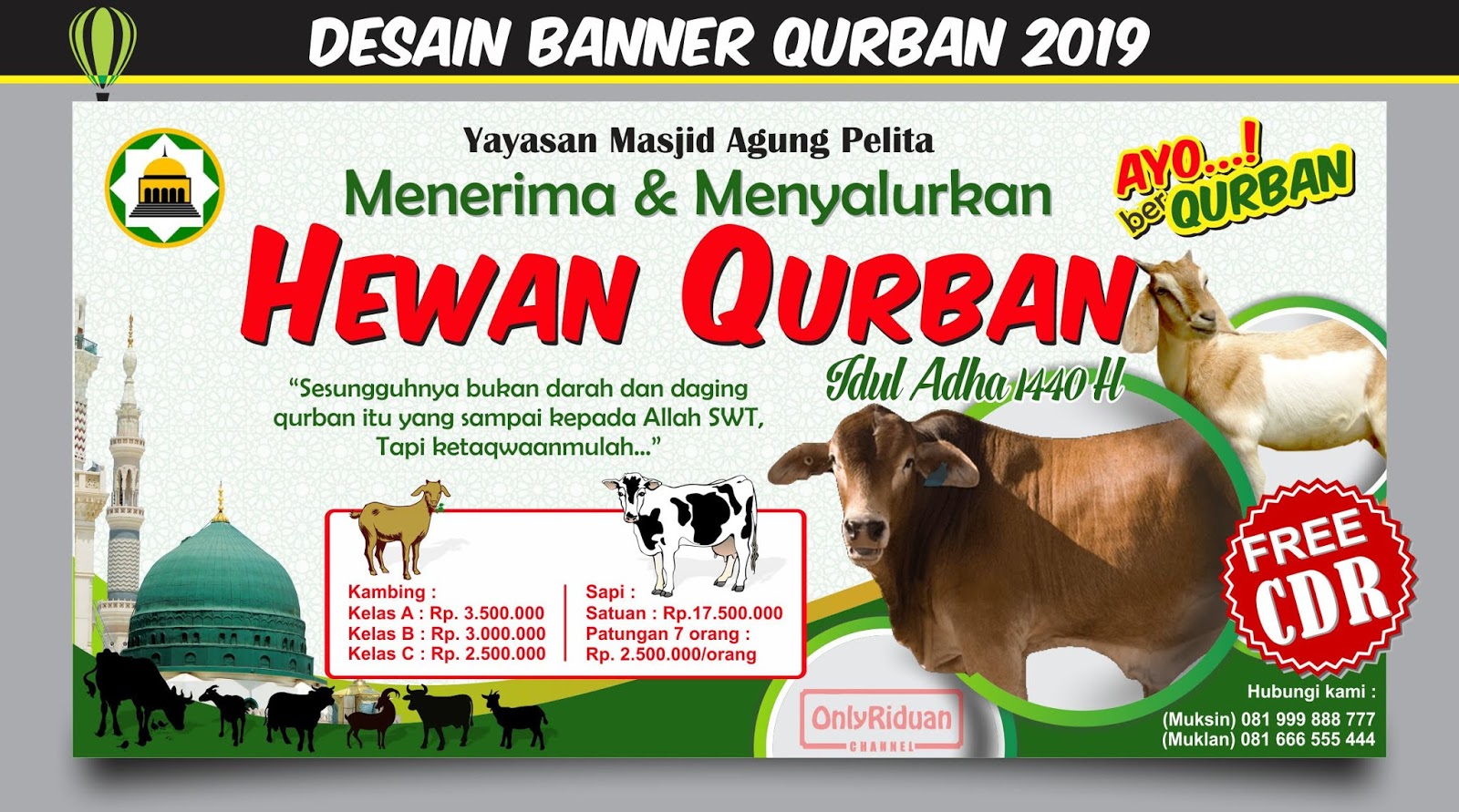 Desain Banner Qurban 2019 Dengan Coreldraw Free Cdr Tutoriduan Com