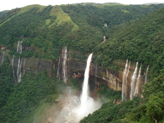 Nohkalikai Falls at Cherapunji, Meghalaya