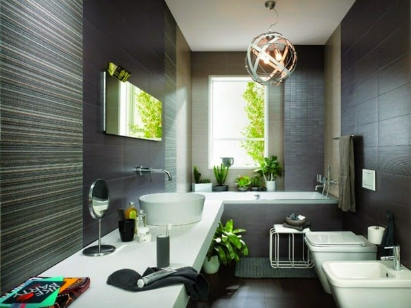 Modern bathroom tiles oasis in neutral colors