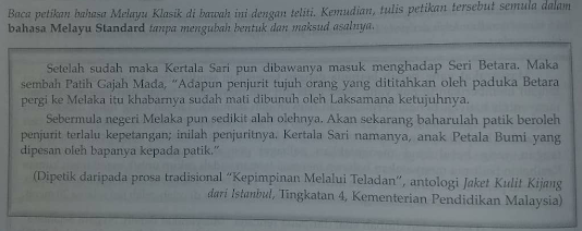 CENDEKIA BAHASA BAHASA MELAYU STANDARD