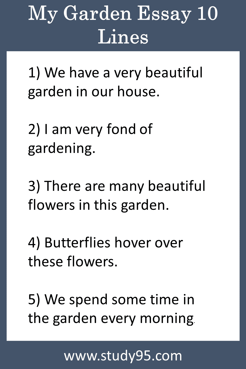 my garden essay 10 lines in malayalam